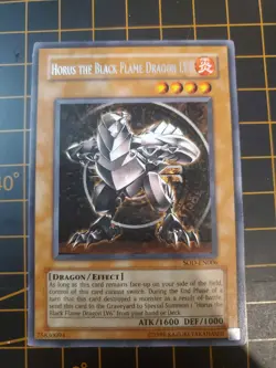 Horus The Black Flame Dragon LV4 SOD-EN006 Rare YuGiOh! TCG NM With Top Loader - Image 2