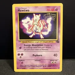 1999 Pokemon The First Movie Mewtwo Black Star WB Promo Stamp Card #3 - Image 1