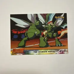 Pokemon The Ultimate Match Scyther 1999 Topps Mewtwo Strikes Back Trading Card - Image 1