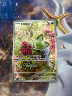 Sprigatito 196/193 Sv02: Paldea Evolved Holo AR Pokemon Card NM - Image 1