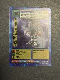 Digimon SkullMeramon St-48S Chase Holo Bandai Digi Battle Card - Image 3