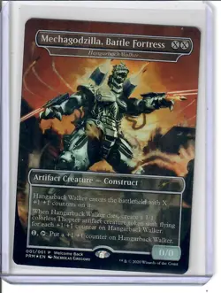 Mechagodzilla, Battle Fortress Hangarback Walker Welcome Back Promo MTG Foil LP - Image 1