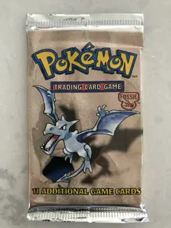 1999 Pokemon Fossil Booster Pack Factory Sealed Trading Card Game VINTAGE - Image 1