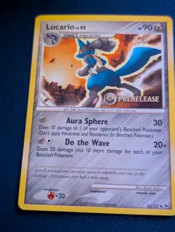Pokemon TCG Lucario Prerelease Promo 53/127 Diamond & Pearl 2009 90 HP - Image 1