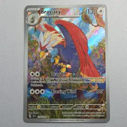 Pokemon TCG Braviary Illustration Rare Full Art Holo 214/191 Sv08 Surging Sparks - Image 1