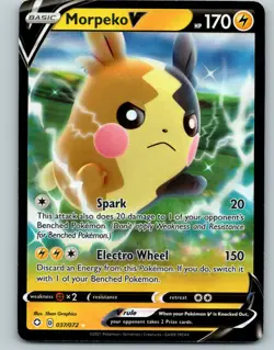 Pokemon Morpeko V Ultra Rare Shining Fates 037/072 NM - Image 1