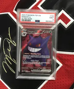POKEMON TEF EN-TEMPORAL FORCES ULTRA RARE #193 GENGAR EX PSA 9 2024 Full Art - Image 1