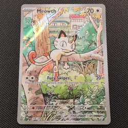 Pokemon TCG Meowth 106/094 Full Art Illustration Rare Holo Phantasmal Flame EN - Image 1