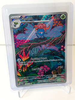 Gloom 198/197 SV03 Illustration Rare Full ArtObsidian Flames Holo Pokemon 🔥📈 - Image 3