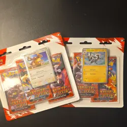 Pokemon S&V Destined Rivals 3 Booster Packs w/ Kangaskhan & Zebstrika Promo - Image 2