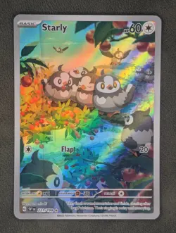 Starly - 221/198 Pokemon TCG Illustration Rare SV01: Scarlet & Violet NM - Image 1