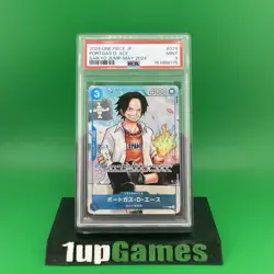 PSA 9 One Piece Japanese Portgas D. Ace P-074 Saikyo Jump May 2024 - Image 1