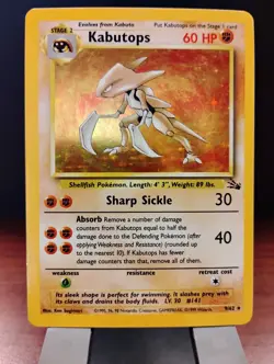 Pokemon Kabutops Fossil Holo Rare Card 9/62 Stage 2 HP60 English TCG - Image 1
