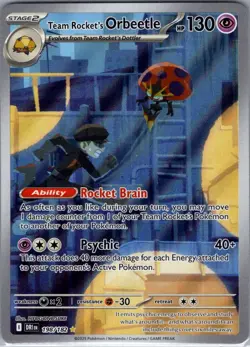 Team Rocket's Orbeetle 198/182 SV10: Destined Rivals - Pokemon Card - NM - Image 1