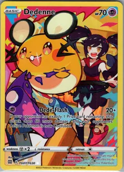 Dedenne TG07/TG30 SWSH09: Brilliant Stars Trainer Gallery - Pokemon Card - NM - Image 1