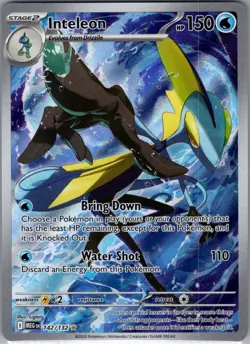 Inteleon 142/132 ME01: Mega Evolution - Pokemon Card - NM - Image 1