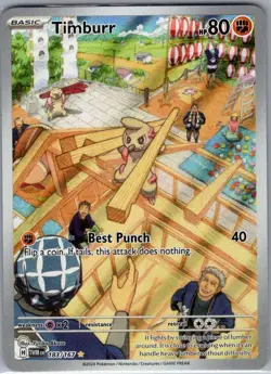Timburr 183/167 SV06: Twilight Masquerade - Pokemon Card - NM - Image 1