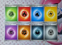 New Mega Evolution Energy Card Design Complete Non Holo Set Mee En 001 - 008 - Image 1