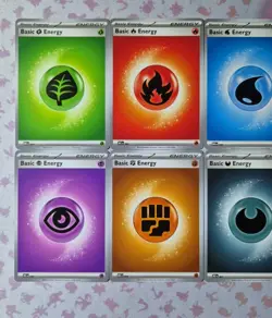 New Mega Evolution Energy Card Design Complete Non Holo Set Mee En 001 - 008 - Image 2