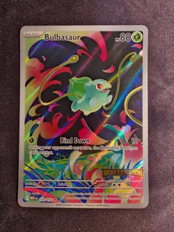 Pokemon Sealed Bulbasaur 133/132 TCG Mega Evolution Stamped Promo Card - Image 1