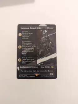 Summon: Primal Odin (Borderless) Final Fantasy Regular NM MTG - Image 1