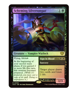 Scheming Silvertongue - Foil Secrets of Strixhaven MTG - Image 1