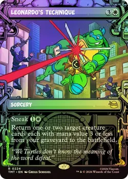 Leonardo's Technique Foil Showcase Teenage Mutant Ninja Turtles NM MTG - Image 1