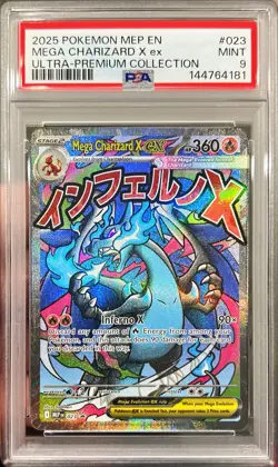 Pokemon Ultra Premium Collection Mega Charizard X Ex UPC Promo 023 PSA 9 Mint - Image 1