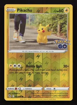 Pikachu 027/078 Common Pokemon GO NM 2022 - Image 1
