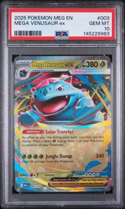 (PSA 10) Pokemon: Mega Evolution – Mega Venusaur ex #003 [Double Rare] - Image 1