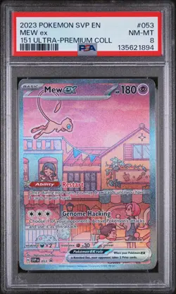 Mew EX 053/165 151 Ultra-premium Collection Pokemon PSA 8 *894 - Image 1