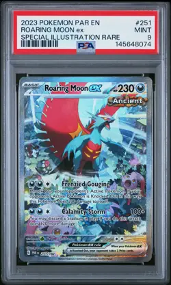 Roaring Moon EX 251/182 Special Illustration Rare Pokemon PSA 9 *074 - Image 1