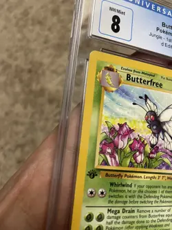 Pokemon Butterfree d Edition ERROR 33/64 CGC 8 NM Jungle 1st Ed Vintage 30th - Image 2
