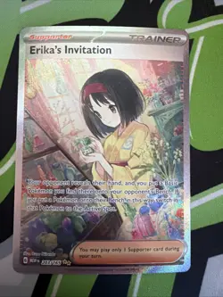 Pokemon TCG Erika's Invitation 203/165 SV 151 Special Illustration Rare NMOB - Image 1