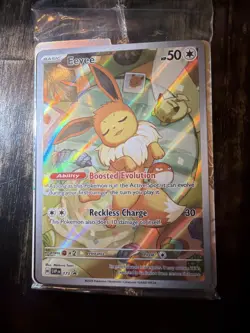 SEALED Pokemon Prismatic Evolutions Eevee 173 Black Star Promo & Sleeves…II - Image 1