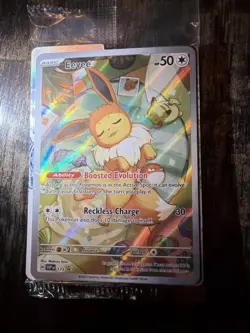 SEALED Pokemon Prismatic Evolutions Eevee 173 Black Star Promo & Sleeves…IIII - Image 1