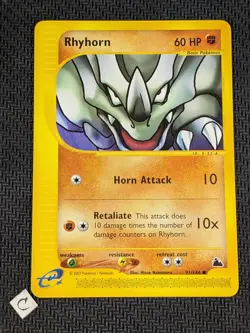 Rhyhorn 91/144 - Skyridge Common Pokemon TCG NM - Image 1