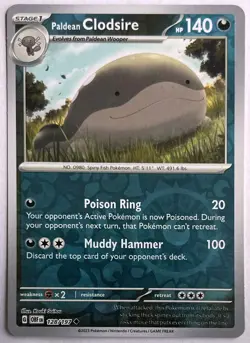 Paldean Clodsire 128/197 Uncommon Obsidian Flames Pokemon Reverse Holo LP - Image 1