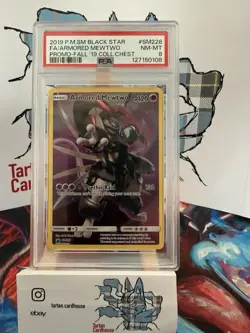 Armored Mewtwo SM228 Black Star Promo English Pokemon 2019 Sun & Moon PSA 8 - Image 1