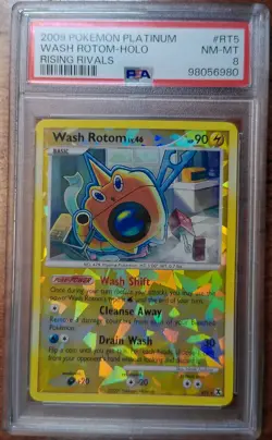 2009 Pokemon Platinum Rising Rivals Wash Rotom Holo #RT5 PSA 8 NM-MT Vintage - Image 1