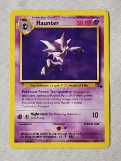 Played (LP) Haunter - Non-Holo #21 Fossil Pokemon TCG - Image 1