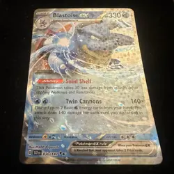 Pokemon TCG Blastoise EX 30/142 Stellar Crown Double Rare - Image 2