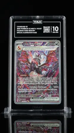 Charizard ex Pokemon Paldean Fates Special Illustration Rare Card TAG 10 - Image 1
