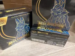 Pokemon TCG Mega Evolutions Elite Trainer Box Lucario Art 2 ETBs Sealed - Image 1