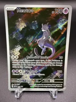2023 Pokemon Mewtwo 052 Scarlet & Violet Promo Card Holo Illustration Rare - Image 3