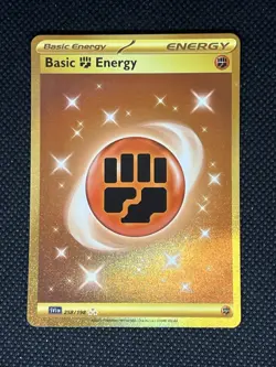 Pokemon Basic Fighting Energy Secret Rare Foil 258/198 SV01 Scarlet & Violet - Image 1