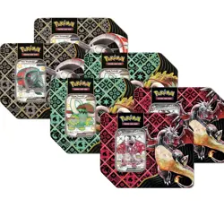 Pokemon x6 Paldean Fates Tin Sealed Case of 6 (2 of Each) - Image 3