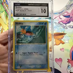 Pokemon TCG Mudkip Card POP Series 4 11/17 Non-Holo CGC 10 - Image 1