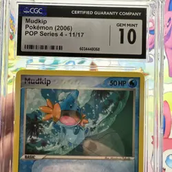 Pokemon TCG Mudkip Card POP Series 4 11/17 Non-Holo CGC 10 - Image 2