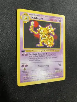 Kadabra 32/102 1st Edition Shadowless Uncommon Base Set LP/MP - Pokemon Card - Image 2